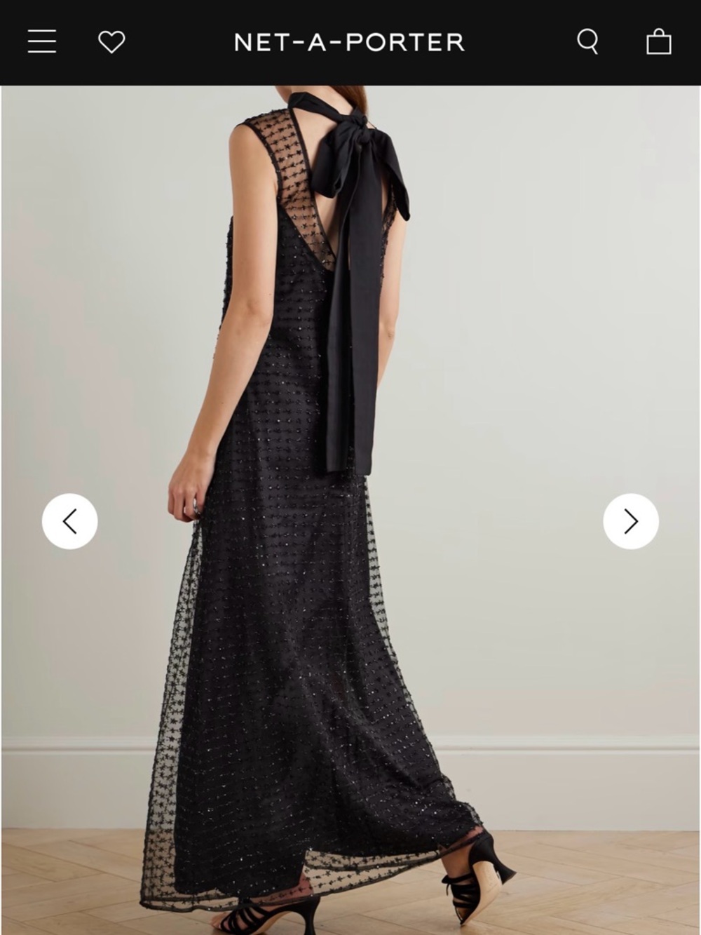 STAUD Albee embellished tie-detailed faille-trimmed tulle maxi dress - Picture 3 of 7